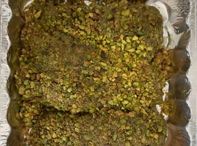 Pistachio Crusted Salmon with Broccoli Pesto - Dump and Go Dinner