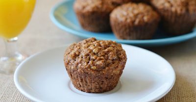 Banana Muffins with Coconut Streusel Topping