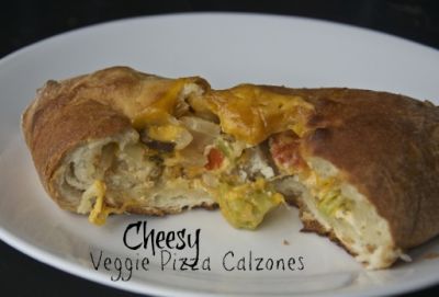 Cheesy Veggie Pizza Calzones