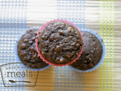 Healthier Double Chocolate Muffins