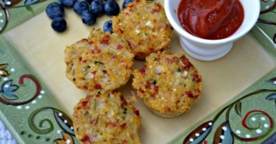 Quinoa Pizza Bites - Gluten Free Dairy Free Lunch Version