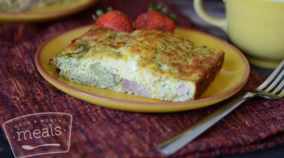 Gluten Free Dairy Free Ham and Broccoli Quiche - Ready to Eat Dinner