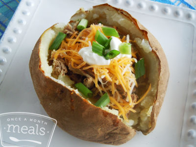 Pulled Pork Stuffed Potatoes - Lunch Version