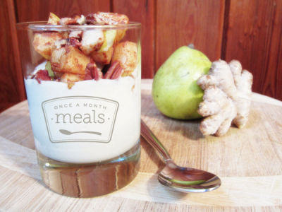 Ginger Yogurt Parfaits with Cinnamon Pears - Real Foods Version