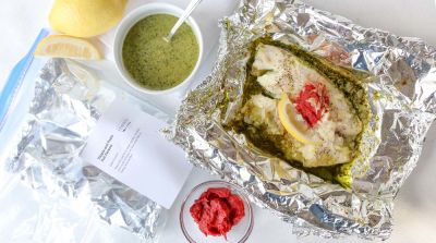 Tilapia and Pesto Foil Packets - Dump and Go Dinner