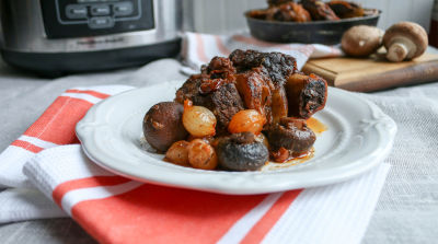 Instant Pot Cherry Balsamic Beef Short Ribs - Dump and Go Dinner