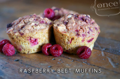 Raspberry Beet Muffins