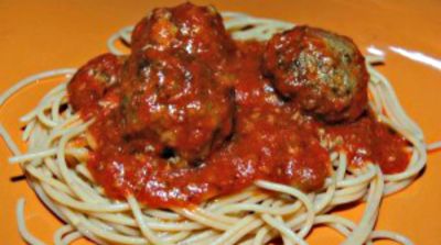 Spaghetti with Meatballs - Lunch Version