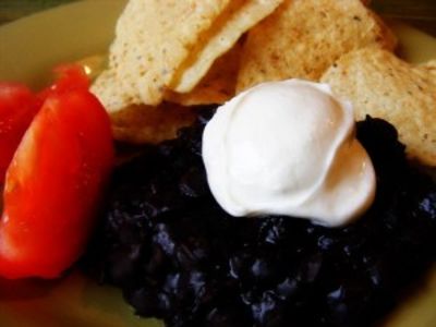 Homemade Black Refried Beans