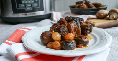 Slow Cooker Cherry Balsamic Beef Short Ribs