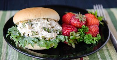 Slow Cooker Chicken Caesar Sandwich - Gluten Free Dairy Free - Dump and Go Dinner