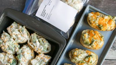 Broccoli and Cheese Twice Baked Potatoes - Dump and Go Dinner