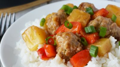 Skinny Hawaiian Meatballs - Lunch