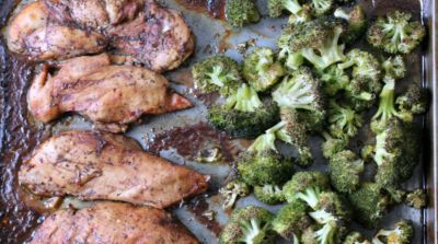 Healthy Baked Balsamic Honey Chicken with Broccoli - Dump and Go Dinner