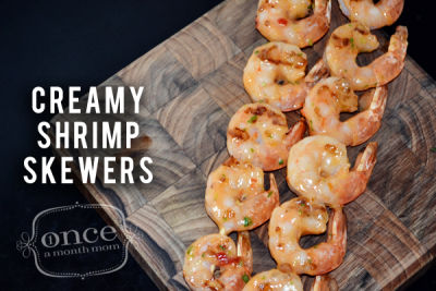 Creamy Shrimp Skewers - Dump and Go Dinner