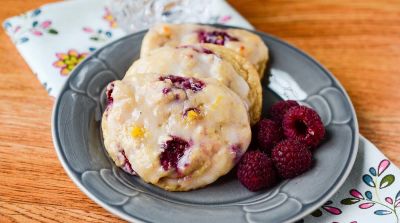 Raspberry Yogurt Breakfast Cookies