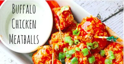 Buffalo Chicken Meatballs - Lunch Version