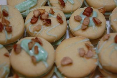 Shortbread Mint Sandwich Cookies