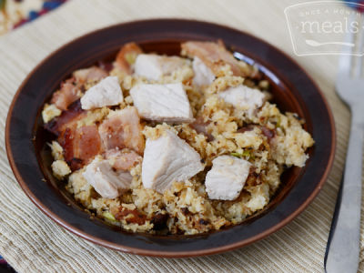 AIP Paleo Chicken and Bacon Fried Rice