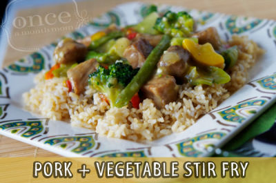 Pork and Vegetable Stir Fry - Lunch Version