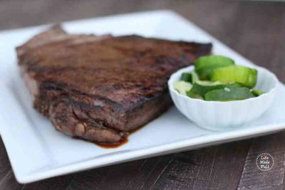 Balsamic-Garlic Flank Steak - Dump and Go Dinner