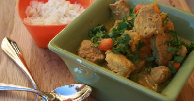 Slow Cooker Curried Pork and Fall Vegetable Stew - Lunch