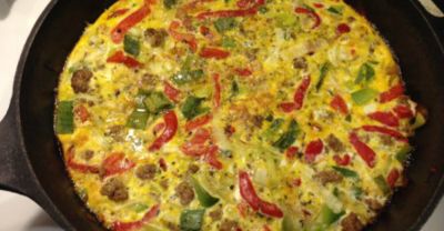 Peppery Lamb and Leek Frittata