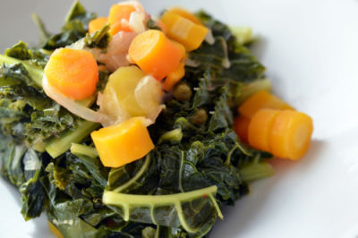 Instant Pot Braised Kale and Carrots - Dump and Go Dinner