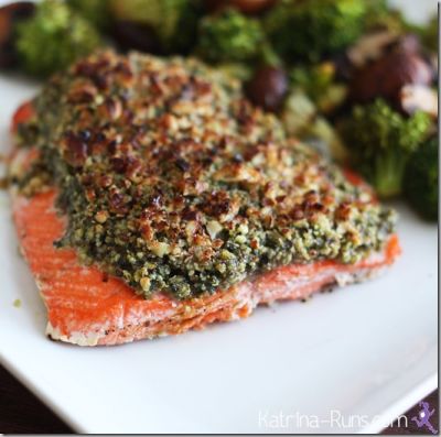 Pecan Crusted Salmon - Katrina Runs for Food - Dump and Go Dinner