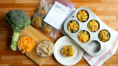 Cheesy Broccoli Cups - Diet Lunch Version