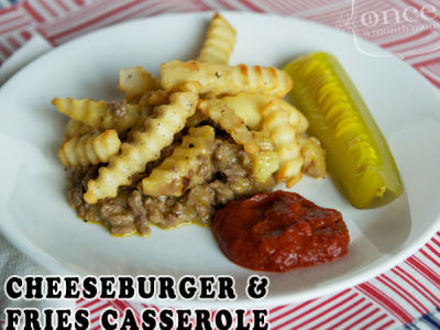 Cheeseburger and Fries Casserole - Dump and Go Dinner