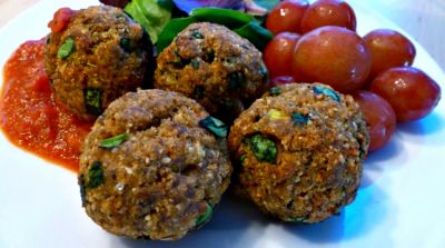 Instant Pot Turkey and Spinach Meatballs - Gluten Free Dairy Free - Lunch