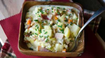 Instant Pot Canadian Bacon and Potato Chowder - Dump and Go Dinner