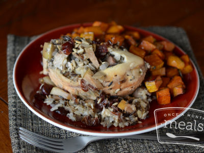 Wild Rice Stuffed Chicken Breast - Dump and Go Dinner