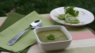 Paleo Chicken Artichoke Soup with Basil