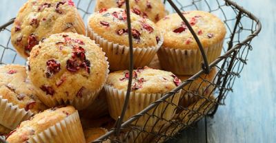 Grain Free Lemon Cranberry Muffins