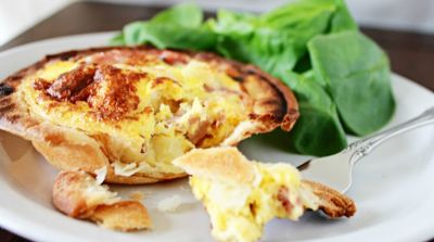 Ham and Potato Quiche - Breakfast Version