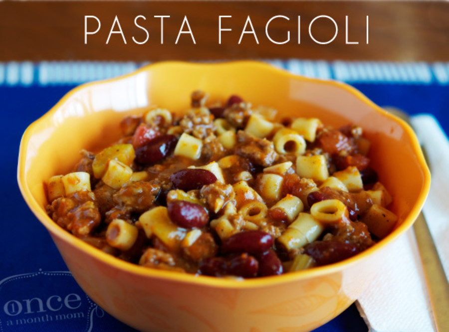 Pasta Fagioli - Lunch Version | Once A Month Meals