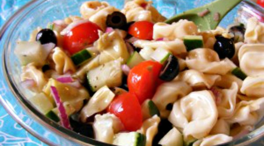 Summer Tortellini Pasta Salad - Dump and Go | Once A Month Meals