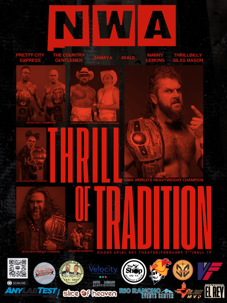 NWA New Mexico: Duke City Championship Wrestling Presents: Thrill of Tradition Flyer