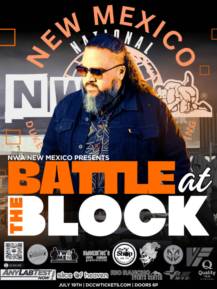 NWA New Mexico: Duke City Championship Wrestling Presents: Battle at the Block Flyer