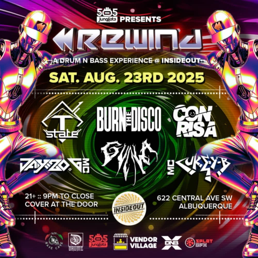 505 Junglist presents REWIND featuring T-STATE * BURN THE DISCO * CONRISA * GUALA * JAYZO G MC * DJ LUKEY B