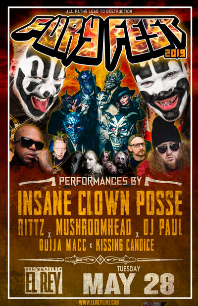 INSANE CLOWN POSSE "Fury Fest" - with RITTZ * MushroomHead * DJ Paul * Ouija Macc * Kissing Candice