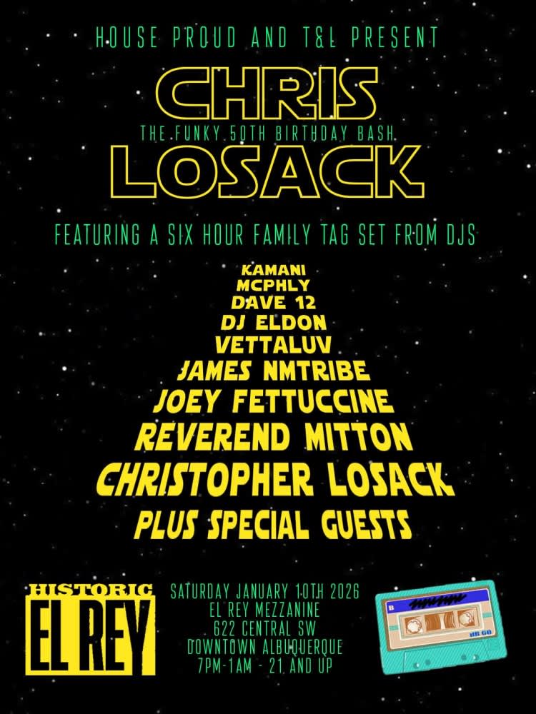 CHRIS LOSACK BIRTHDAY BASH    KAMANI * MCPHLY * DAVE 12 * DJ ELDON * VETTALUV * JAMES NMTRIBE *JOEY FETTUCCINE * REVEREND MITTON *CHRIS LOSACK