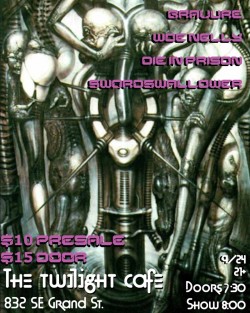 Gravure w/ SwordSwallower, Woe Nelly, Die in Prison
