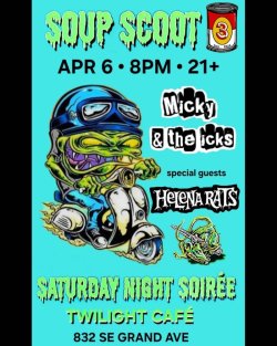 "Soup Scoot" Scooter Rally w/ Micky and the Icks, Helena Rats