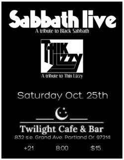 Sabbath Live (Black Sabbath Tribute) w/ Thik Lizzy (Thin Lizzy Tribute)