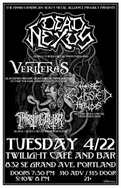 Dead Nexus w/ Veriteras (SEA), These Cursed Hands, Thirsting Altar