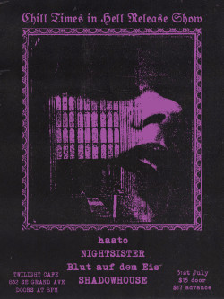 Shadowhouse w/ Blut auf den Eis, NIGHTSISTER (Release Show), haato