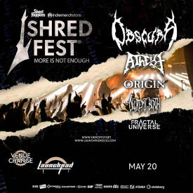 Obscura * Atheist * Origin * Decrepit Birth * Fractal Universe ***venue change*** Flyer